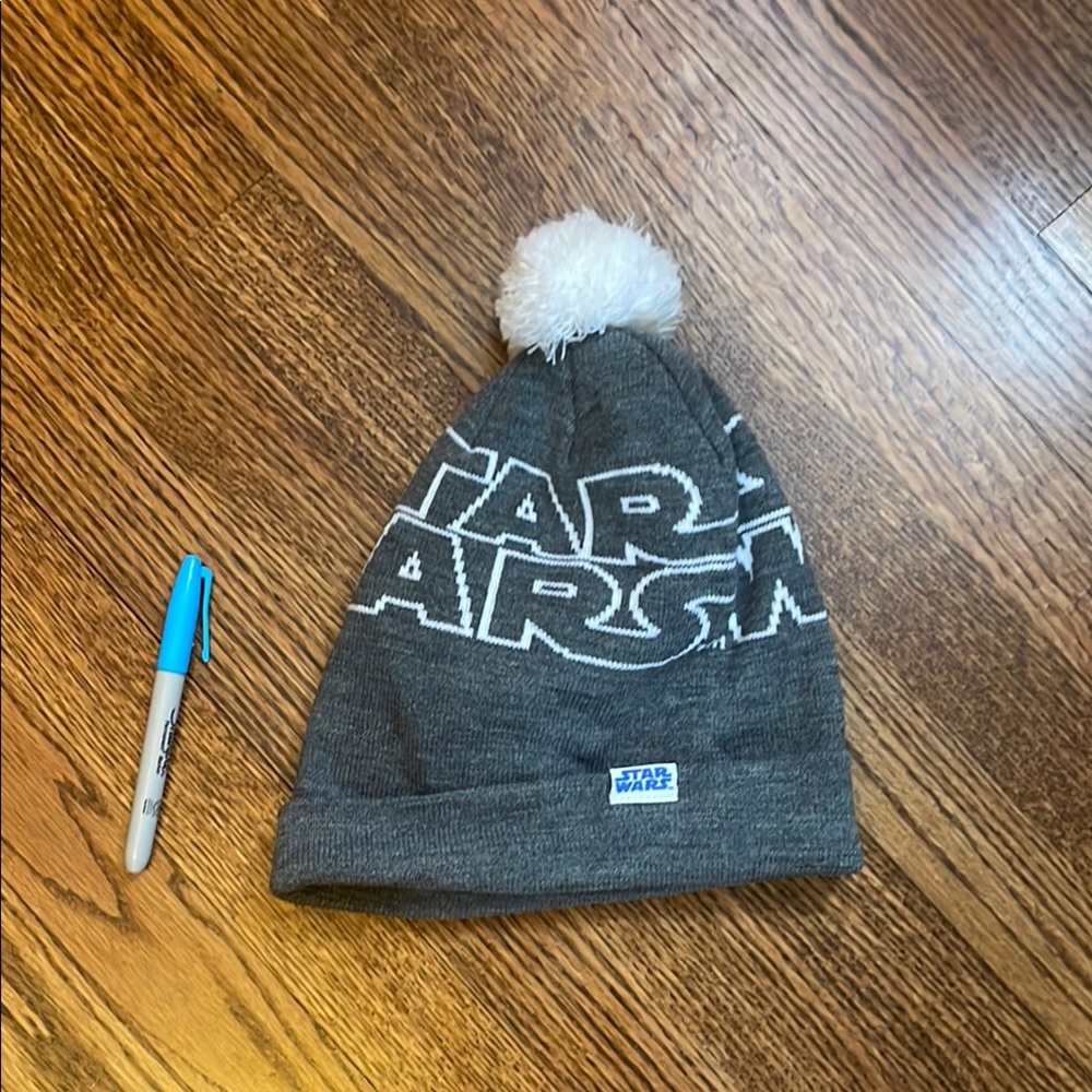 Star Wars Gray Pom-Pom Beanie